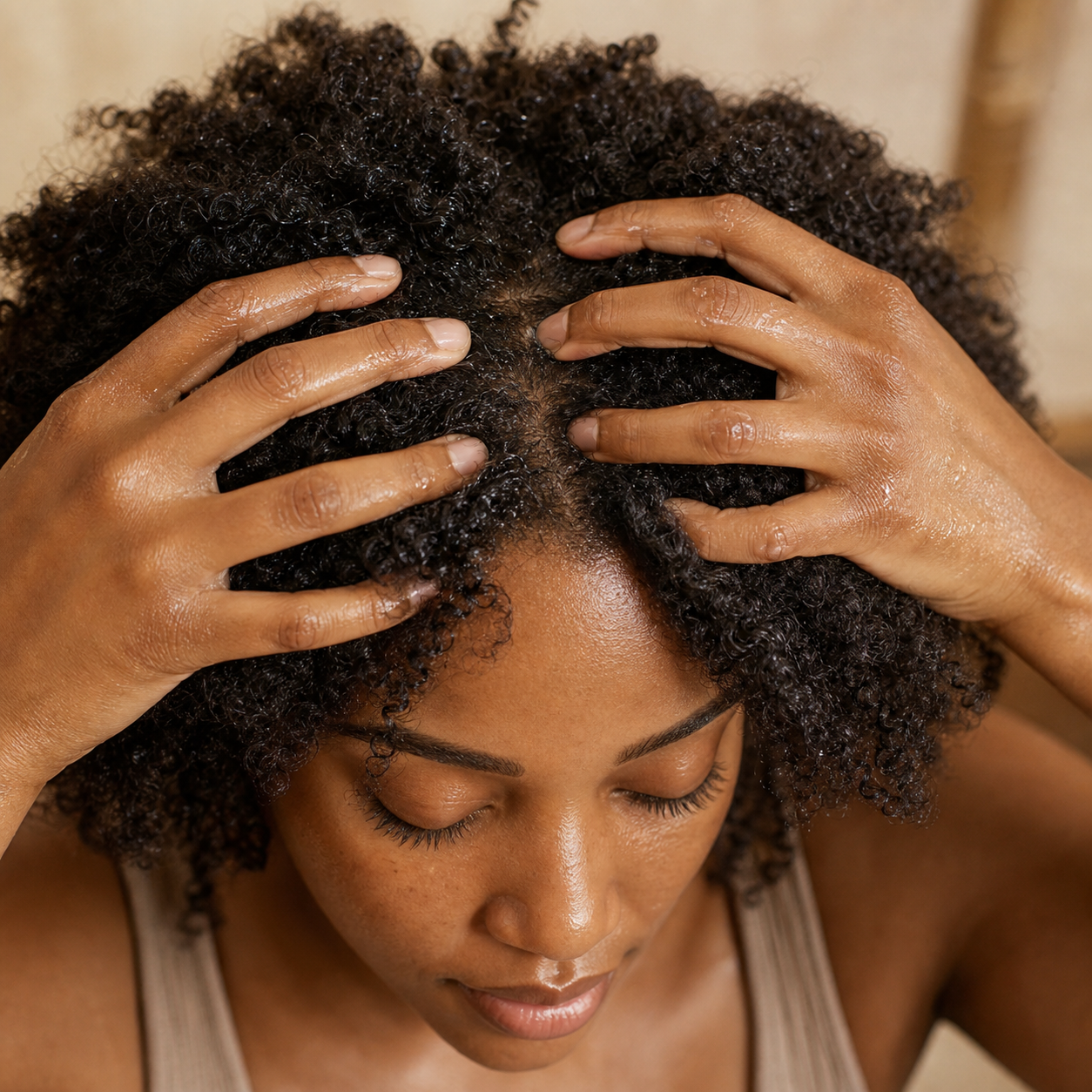 Massage the scalp gently