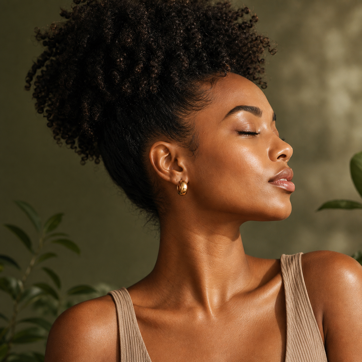 Healthy natural hair result